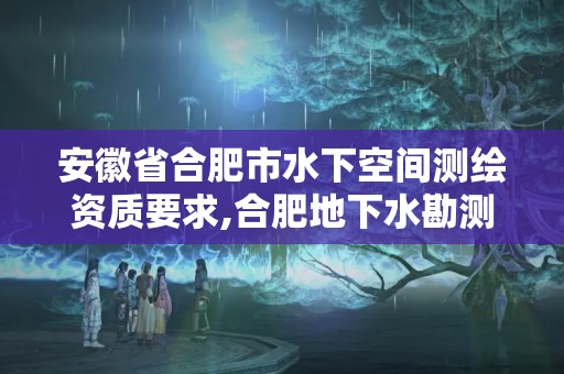 安徽省合肥市水下空间测绘资质要求,合肥地下水勘测。