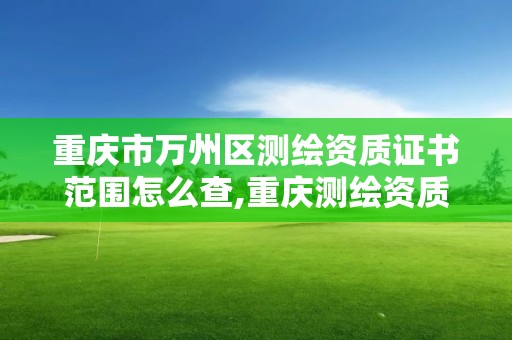 重庆市万州区测绘资质证书范围怎么查,重庆测绘资质如何办理。