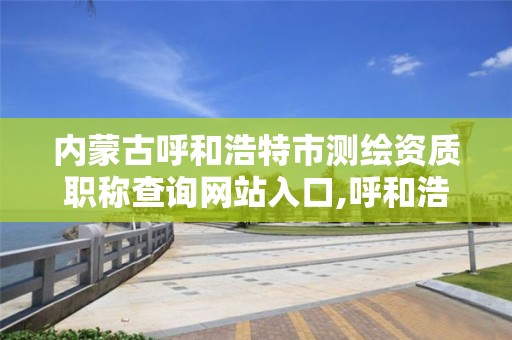 内蒙古呼和浩特市测绘资质职称查询网站入口,呼和浩特市测绘局地址。