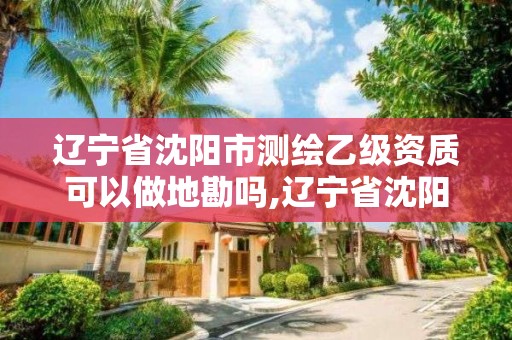 辽宁省沈阳市测绘乙级资质可以做地勘吗,辽宁省沈阳市测绘乙级资质可以做地勘吗多少钱。