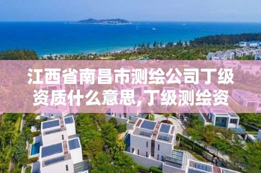 江西省南昌市测绘公司丁级资质什么意思,丁级测绘资质申请人员条件。