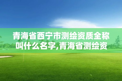 青海省西宁市测绘资质全称叫什么名字,青海省测绘资质延期公告。