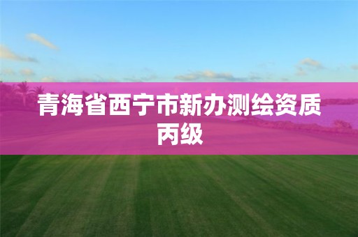 青海省西宁市新办测绘资质丙级