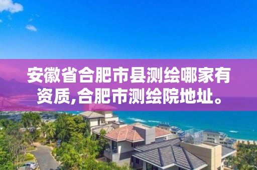 安徽省合肥市县测绘哪家有资质,合肥市测绘院地址。