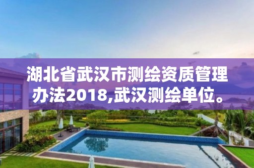 湖北省武汉市测绘资质管理办法2018,武汉测绘单位。