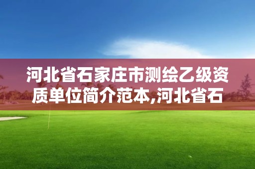 河北省石家庄市测绘乙级资质单位简介范本,河北省石家庄市测绘乙级资质单位简介范本图片。