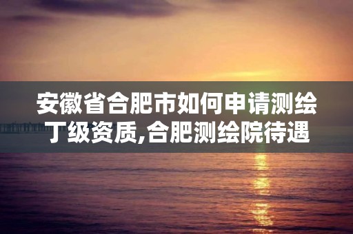 安徽省合肥市如何申请测绘丁级资质,合肥测绘院待遇怎么样。