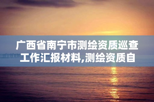 广西省南宁市测绘资质巡查工作汇报材料,测绘资质自查情况表如何填写。