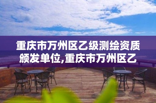 重庆市万州区乙级测绘资质颁发单位,重庆市万州区乙级测绘资质颁发单位名称。