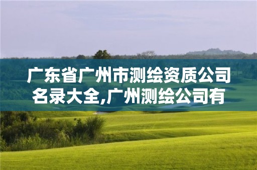 广东省广州市测绘资质公司名录大全,广州测绘公司有哪些。