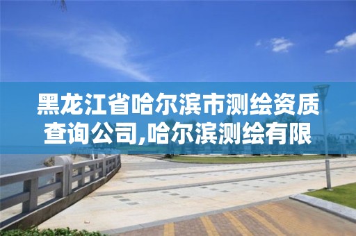 黑龙江省哈尔滨市测绘资质查询公司,哈尔滨测绘有限公司。