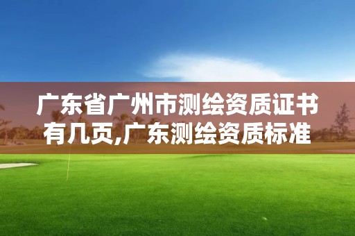 广东省广州市测绘资质证书有几页,广东测绘资质标准。