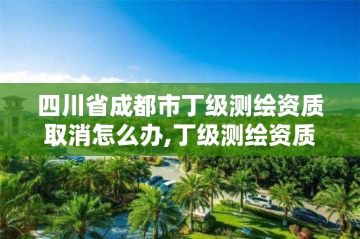 四川省成都市丁级测绘资质取消怎么办,丁级测绘资质有效期为什么那么短。