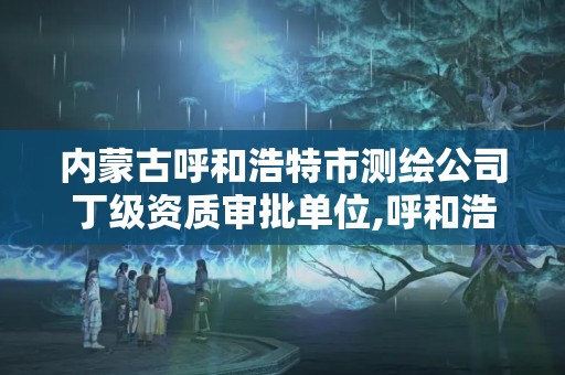 内蒙古呼和浩特市测绘公司丁级资质审批单位,呼和浩特市测绘局地址。