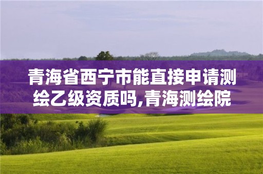 青海省西宁市能直接申请测绘乙级资质吗,青海测绘院属于什么单位。