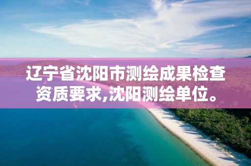 辽宁省沈阳市测绘成果检查资质要求,沈阳测绘单位。