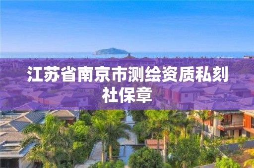 江苏省南京市测绘资质私刻社保章