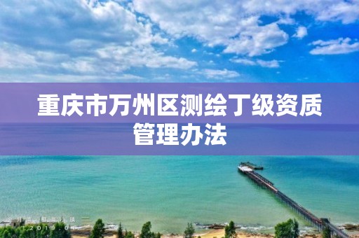 重庆市万州区测绘丁级资质管理办法