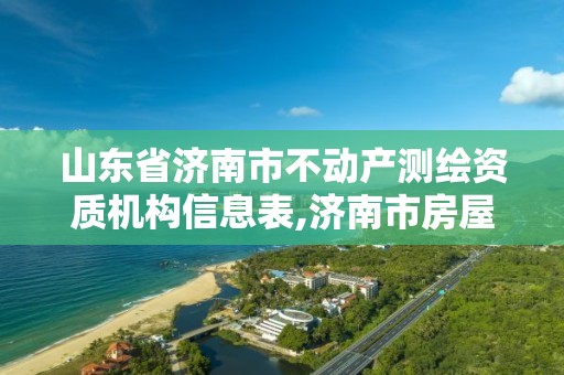 山东省济南市不动产测绘资质机构信息表,济南市房屋测绘院。