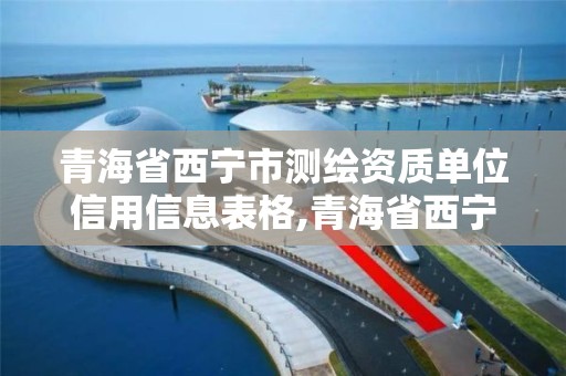 青海省西宁市测绘资质单位信用信息表格,青海省西宁市测绘院。