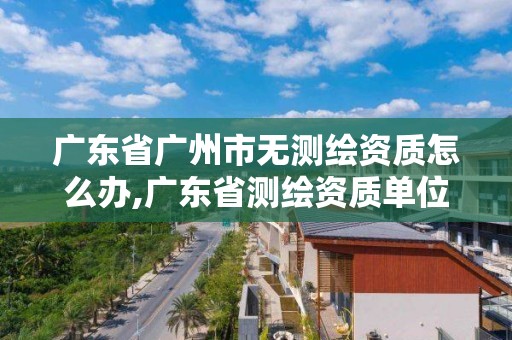 广东省广州市无测绘资质怎么办,广东省测绘资质单位名单。