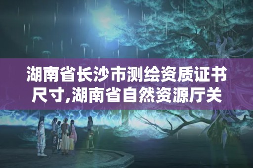 湖南省长沙市测绘资质证书尺寸,湖南省自然资源厅关于延长测绘资质证书有效期的公告。