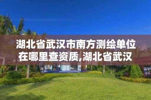 湖北省武汉市南方测绘单位在哪里查资质,湖北省武汉市南方测绘单位在哪里查资质证书。