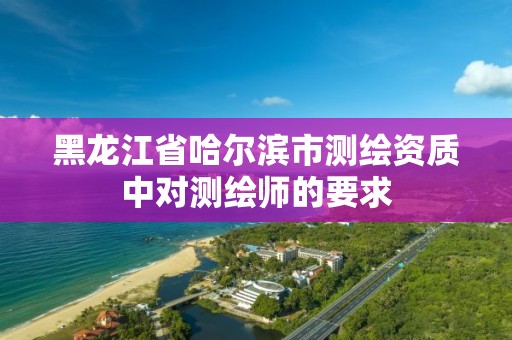 黑龙江省哈尔滨市测绘资质中对测绘师的要求