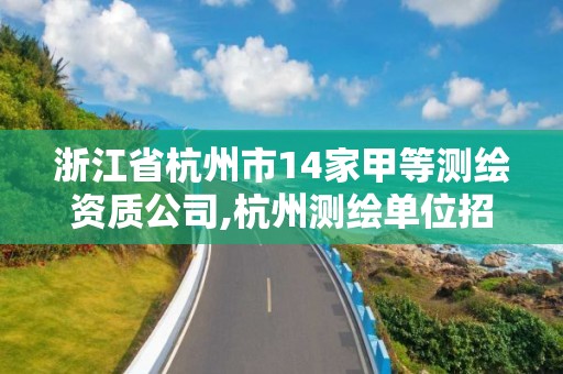 浙江省杭州市14家甲等测绘资质公司,杭州测绘单位招聘。