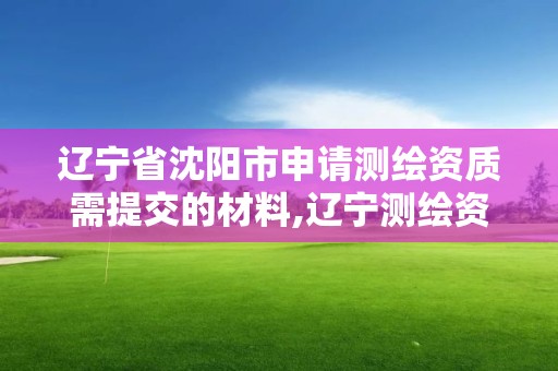 辽宁省沈阳市申请测绘资质需提交的材料,辽宁测绘资质单位。