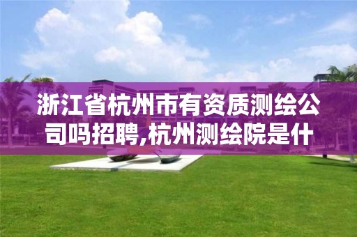 浙江省杭州市有资质测绘公司吗招聘,杭州测绘院是什么单位。