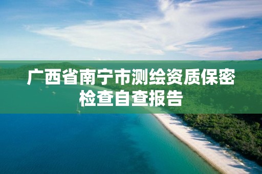 广西省南宁市测绘资质保密检查自查报告