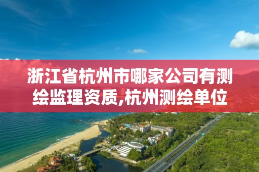 浙江省杭州市哪家公司有测绘监理资质,杭州测绘单位招聘。