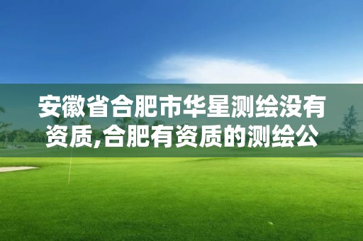 安徽省合肥市华星测绘没有资质,合肥有资质的测绘公司。