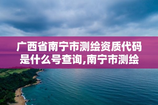 广西省南宁市测绘资质代码是什么号查询,南宁市测绘院。