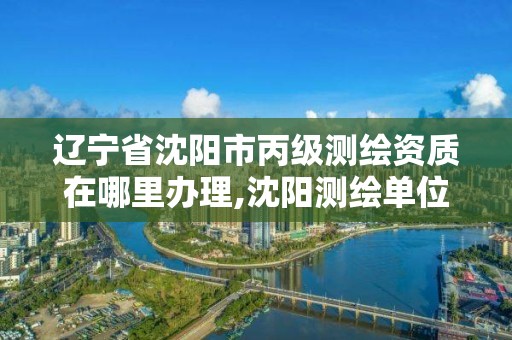 辽宁省沈阳市丙级测绘资质在哪里办理,沈阳测绘单位。