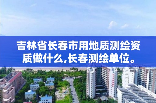 吉林省长春市用地质测绘资质做什么,长春测绘单位。