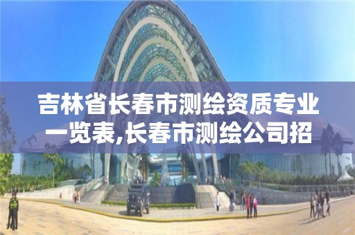 吉林省长春市测绘资质专业一览表,长春市测绘公司招聘。