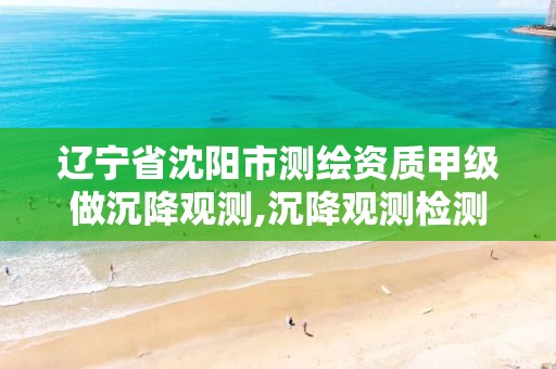 辽宁省沈阳市测绘资质甲级做沉降观测,沉降观测检测单位资质。