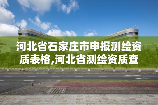 河北省石家庄市申报测绘资质表格,河北省测绘资质查询。