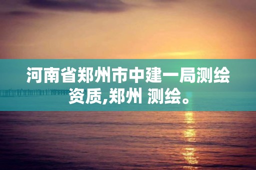 河南省郑州市中建一局测绘资质,郑州 测绘。