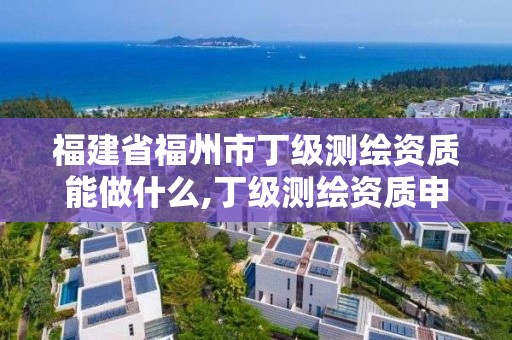 福建省福州市丁级测绘资质能做什么,丁级测绘资质申请条件。