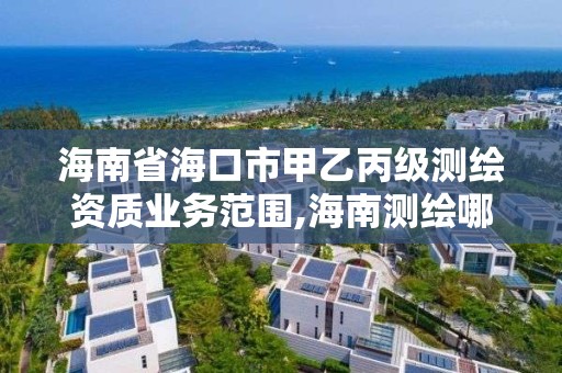 海南省海口市甲乙丙级测绘资质业务范围,海南测绘哪家好。