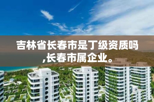 吉林省长春市是丁级资质吗,长春市属企业。