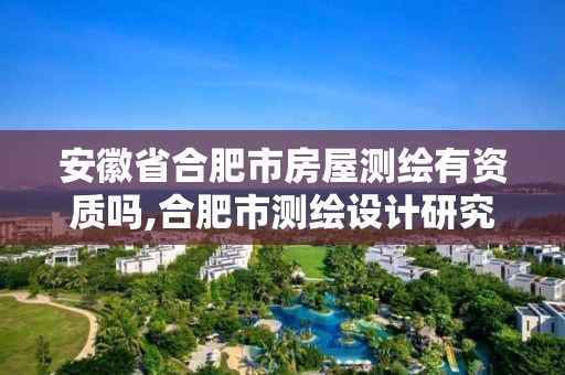 安徽省合肥市房屋测绘有资质吗,合肥市测绘设计研究院官网。