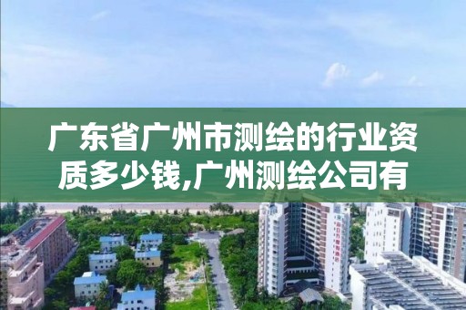 广东省广州市测绘的行业资质多少钱,广州测绘公司有哪些。