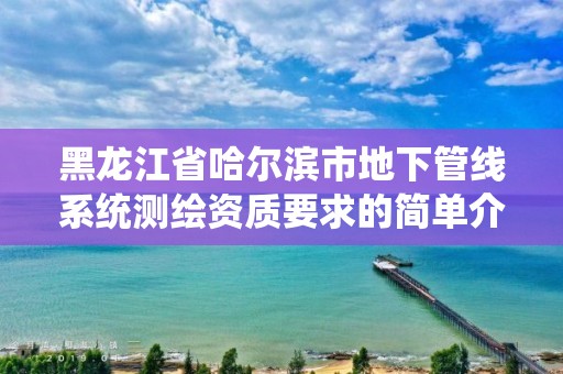 黑龙江省哈尔滨市地下管线系统测绘资质要求的简单介绍