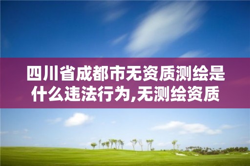 四川省成都市无资质测绘是什么违法行为,无测绘资质承揽工程应承担的法律责任。