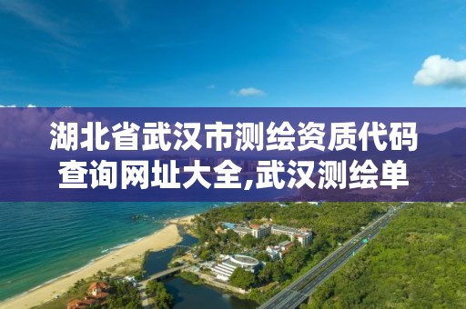 湖北省武汉市测绘资质代码查询网址大全,武汉测绘单位。