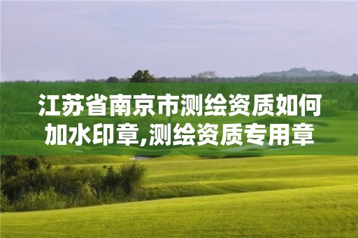 江苏省南京市测绘资质如何加水印章,测绘资质专用章样式。